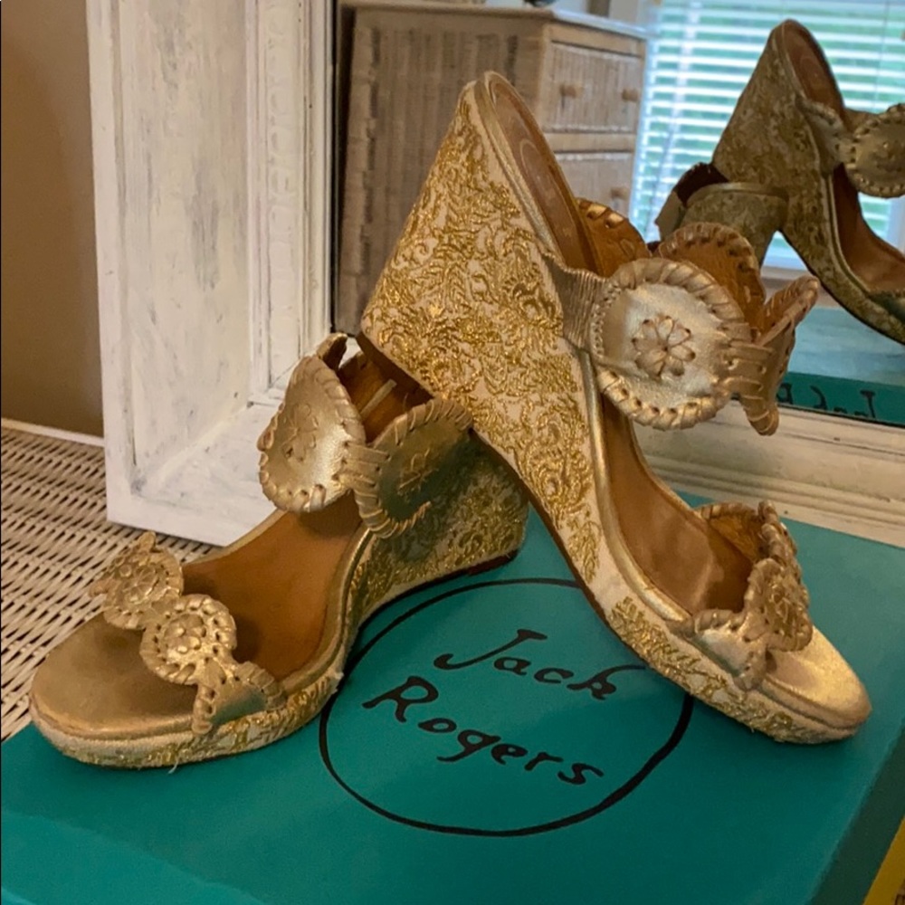 Jack Rogers Livvy 6M Gold wedge